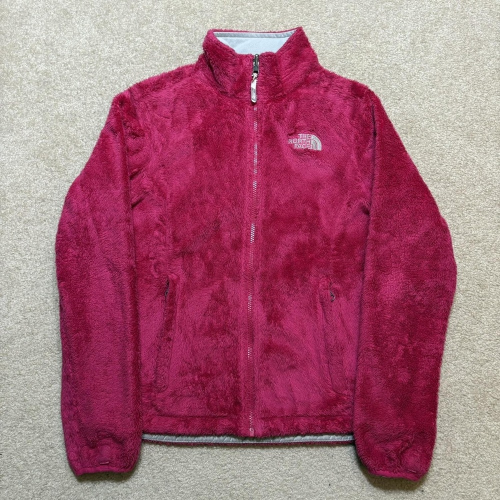 The North Face Fleece Jacket Womens Small Pink High Pile Full Zip Outdoor Cozy